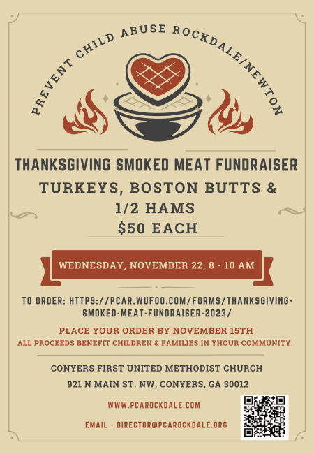 Thanksgiving Smoked Meat Fundraiser Flyer